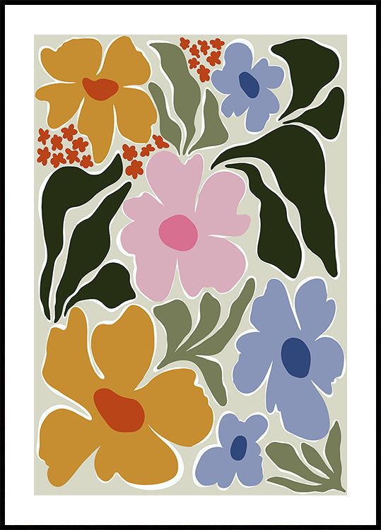 Nostalgic Flora Poster