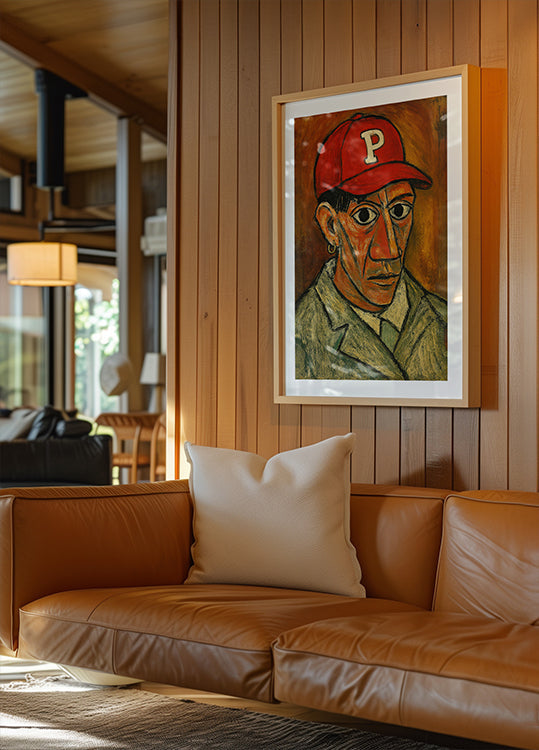 Red Cap Gaze Poster