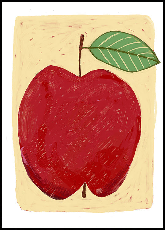 Big red apple Poster