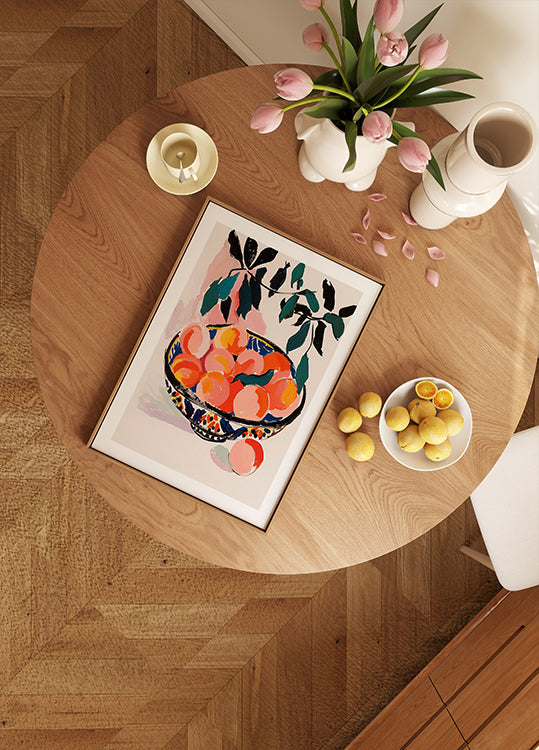 Colorful Fruit Bowl Poster