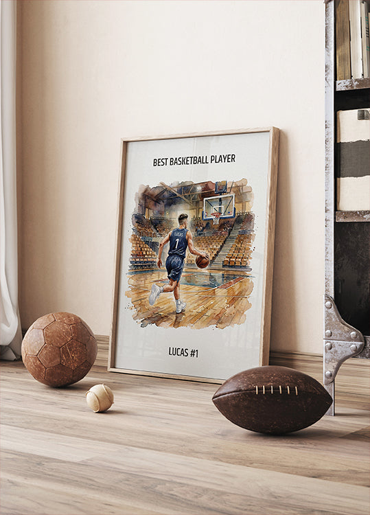Youth Basketball Boy Personal Poster