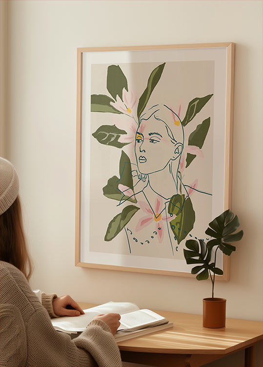 Floral Reflection Poster