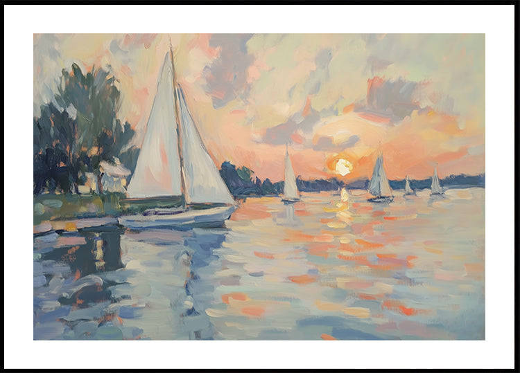 Sea Sailboats Poster