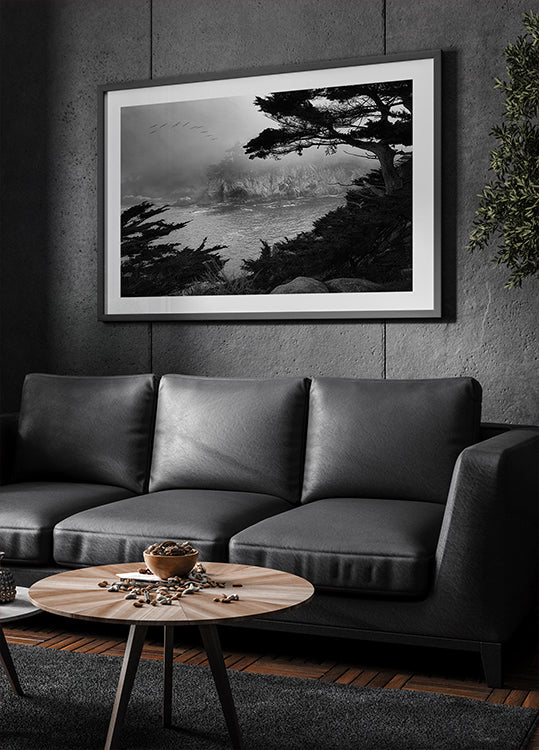 Foggy Morning Central Coast Poster