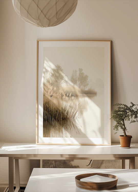 Misty Lake Poster