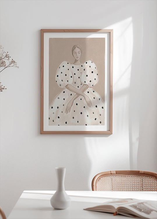 Polka Dotted Dress Poster
