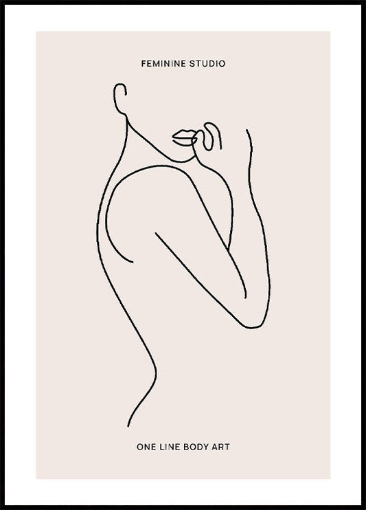 Female One Line Art 625 Plakat - Posterbox.no