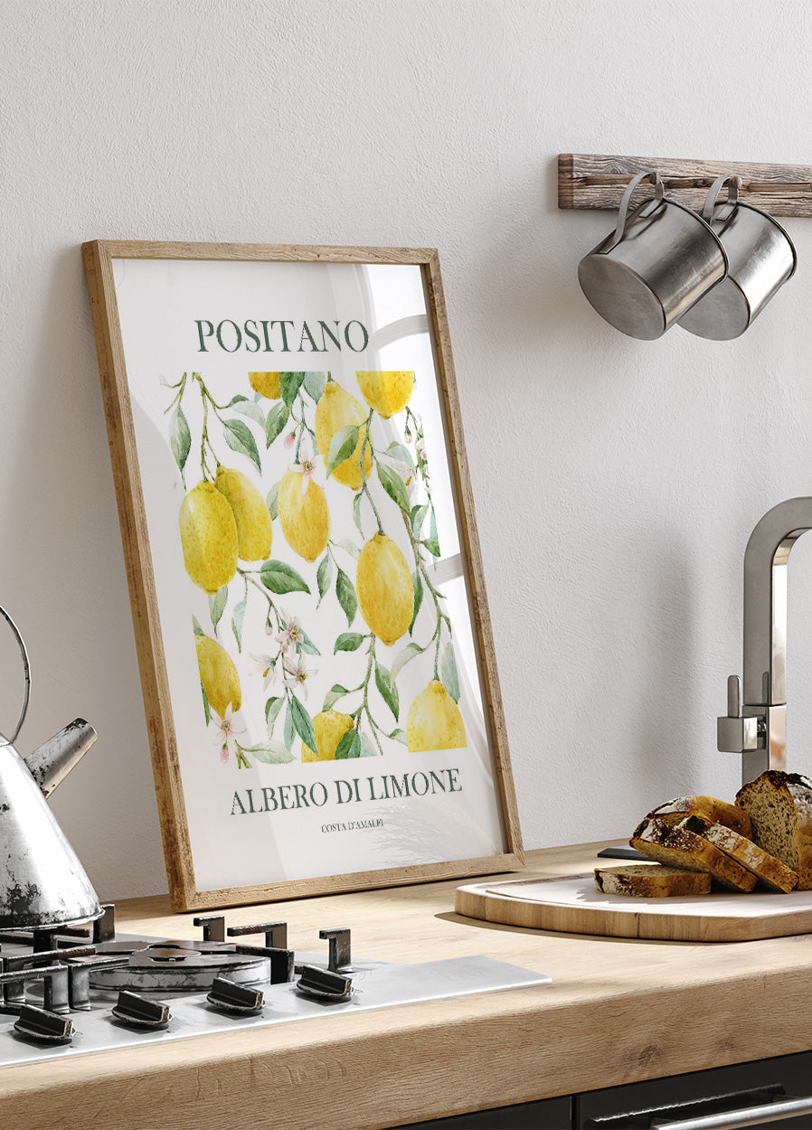 Positano Lemon Plakat - Posterbox.no