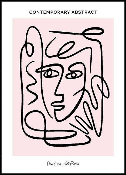 Contemporary Abstract Face 672 Plakat - Posterbox.no