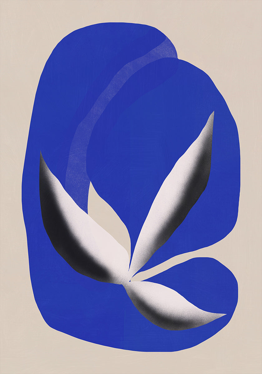 Liquid cobalt blue abstraction 02 Poster