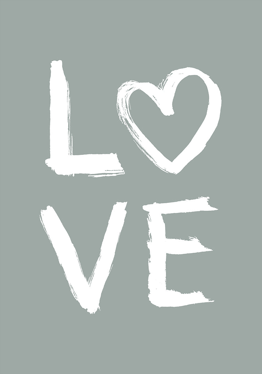 LOVE Toothy Green Poster