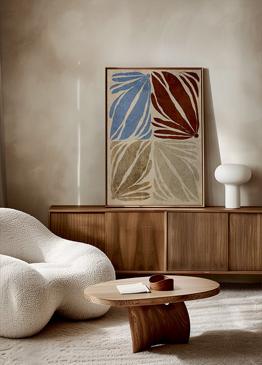 Colorful Leaf Quartet Poster