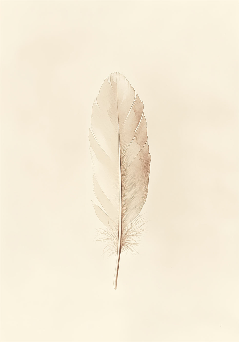 Feather Illustration Poster
