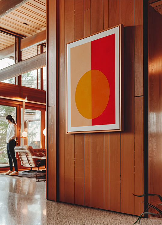 Bold Bisected Circle Poster