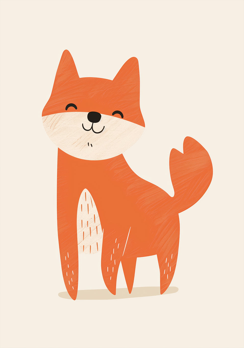 Smiling Fox Sticker Smiling Fox Poster – Posterbox.se