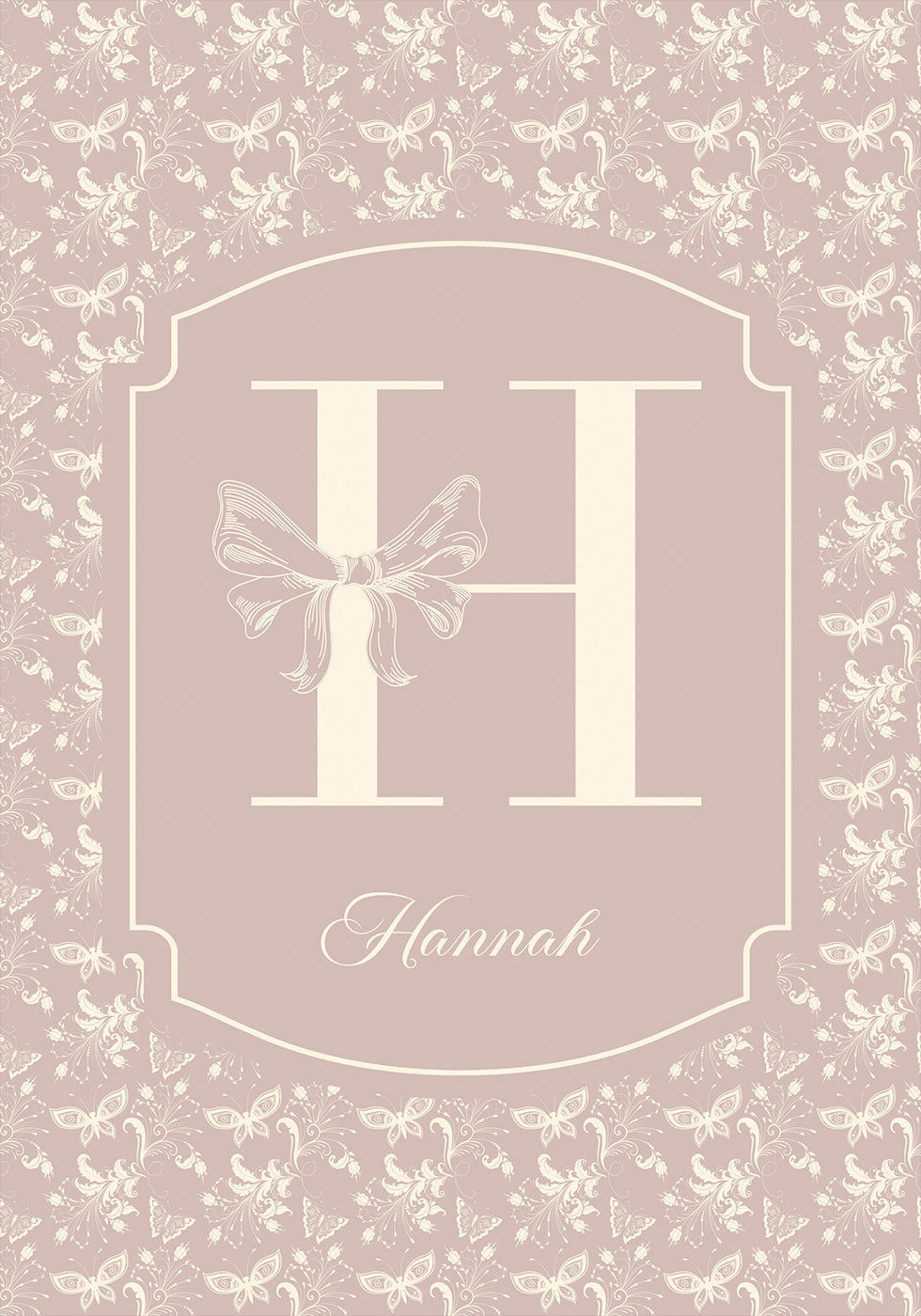 Elegant Baby Name Personal Pink Poster