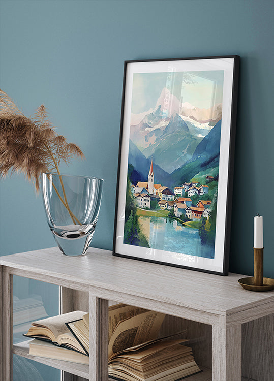 Grindelwald Switzerland Painting Poster