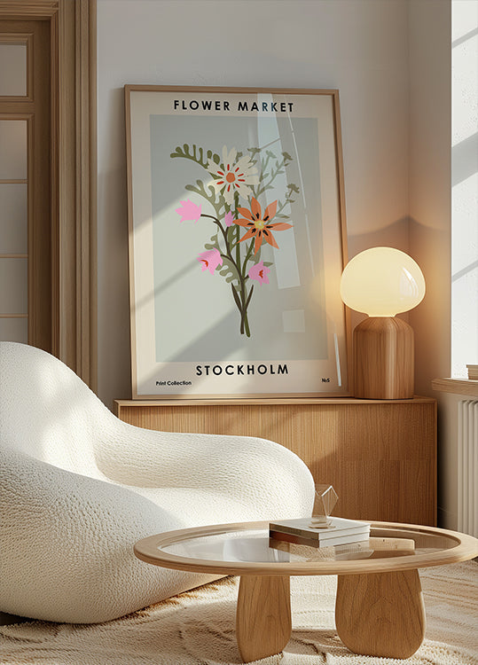 Flower Market Stockholm Poster