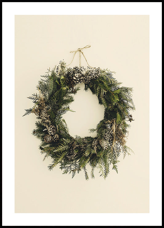 a christmas wreath hanging on a wall