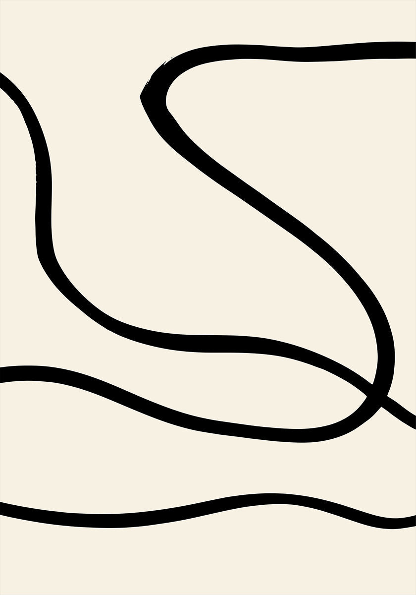 Black Lines 01 Poster