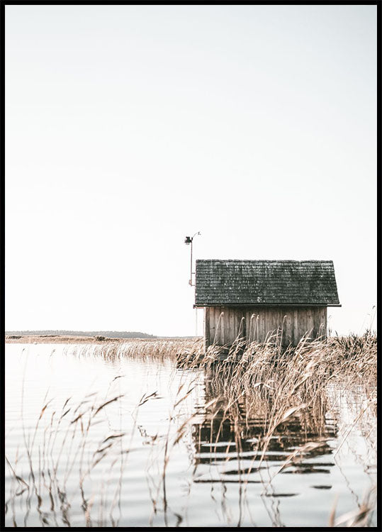 Wooden Cabin by Lake Plakat - Posterbox.no