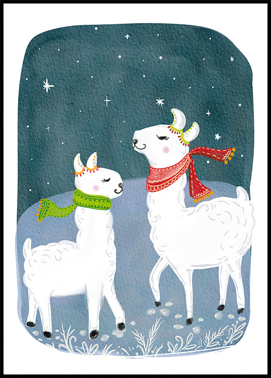Lama Pair Poster