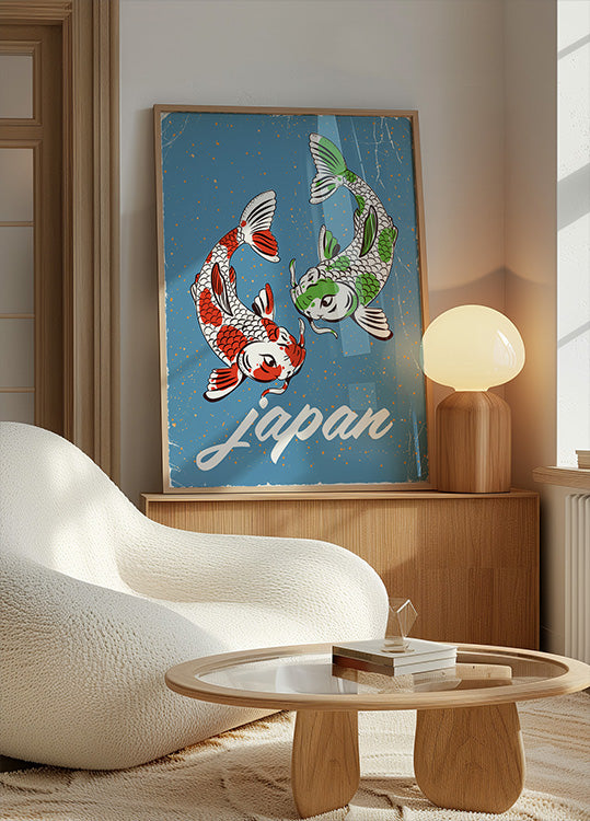 Japan Travel Poster Koi Poster