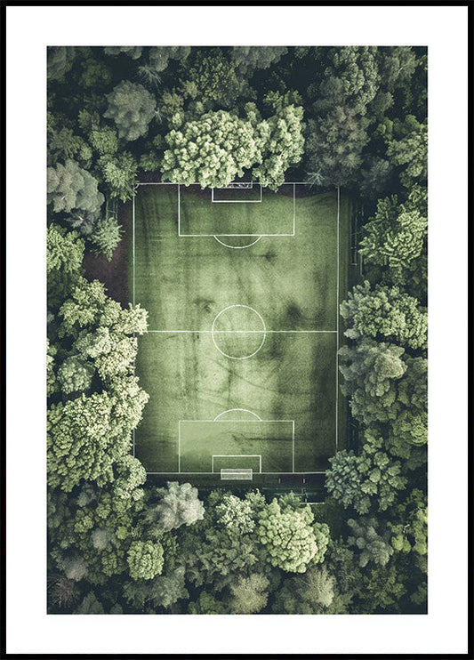 Green Soccer Pitch Poster