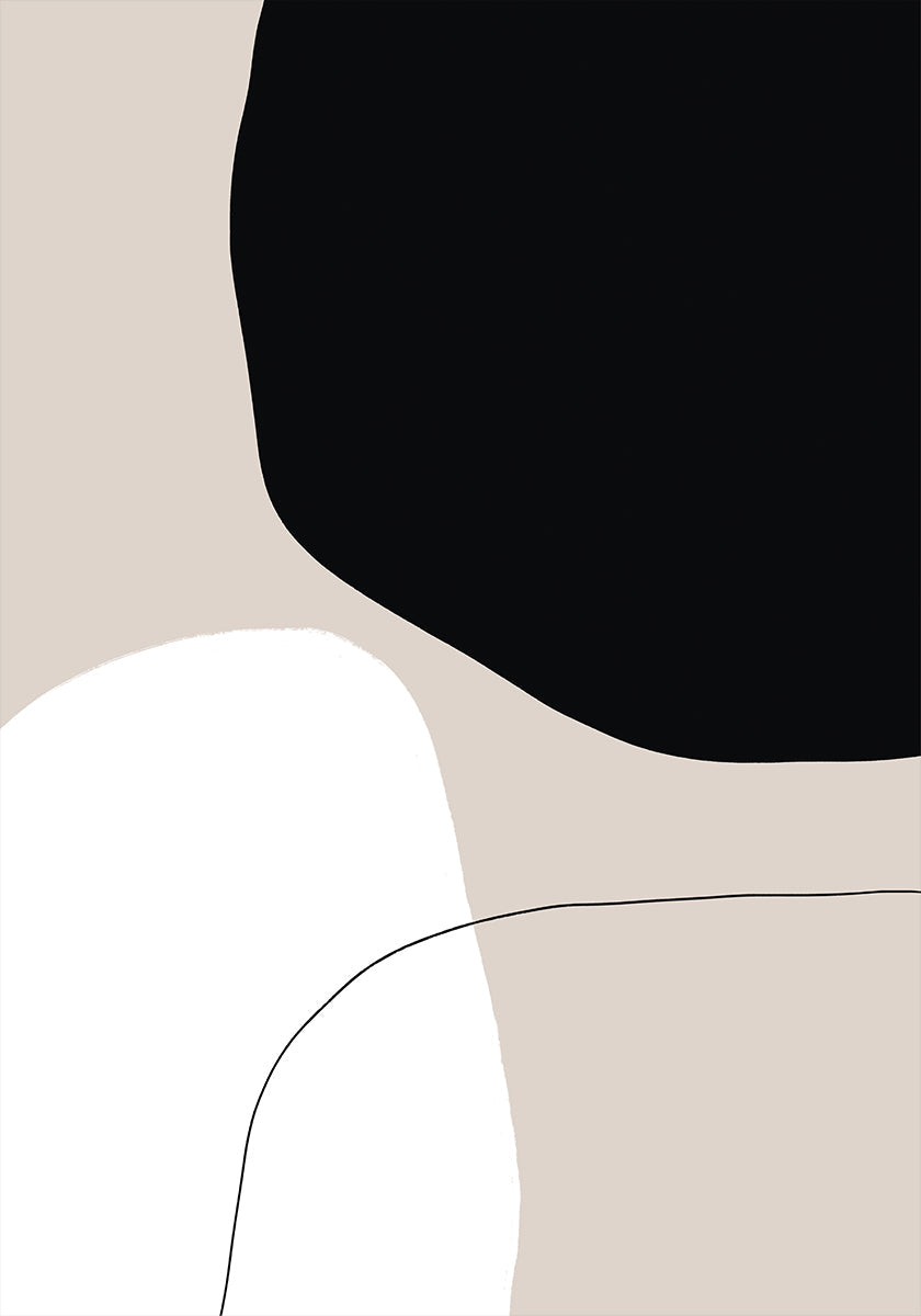 Monochrome Shapes Poster