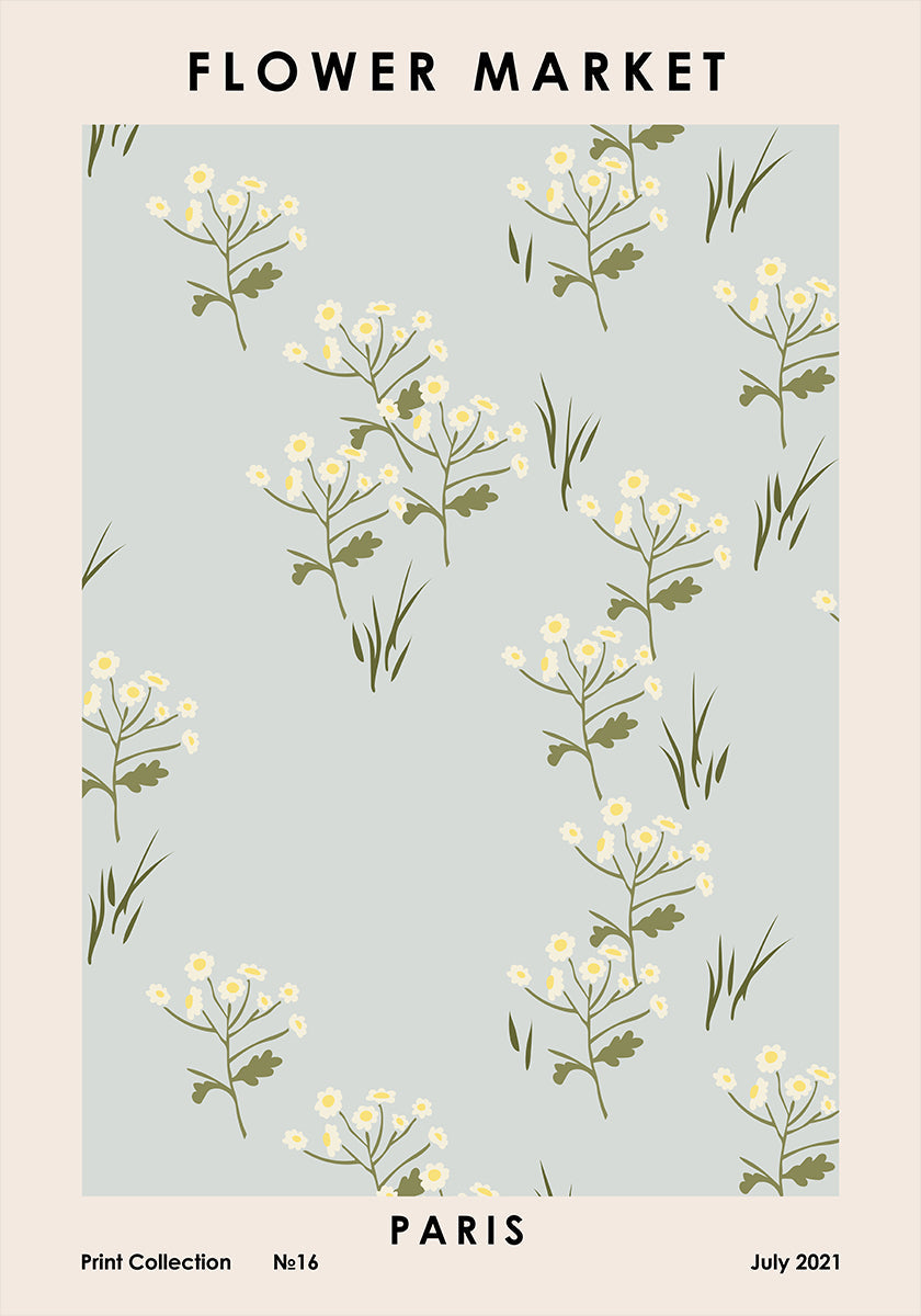 Flower Market Paris Poster
