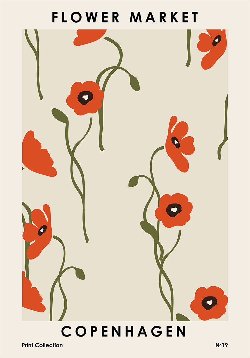 Flower Market Copenhagen  Poster