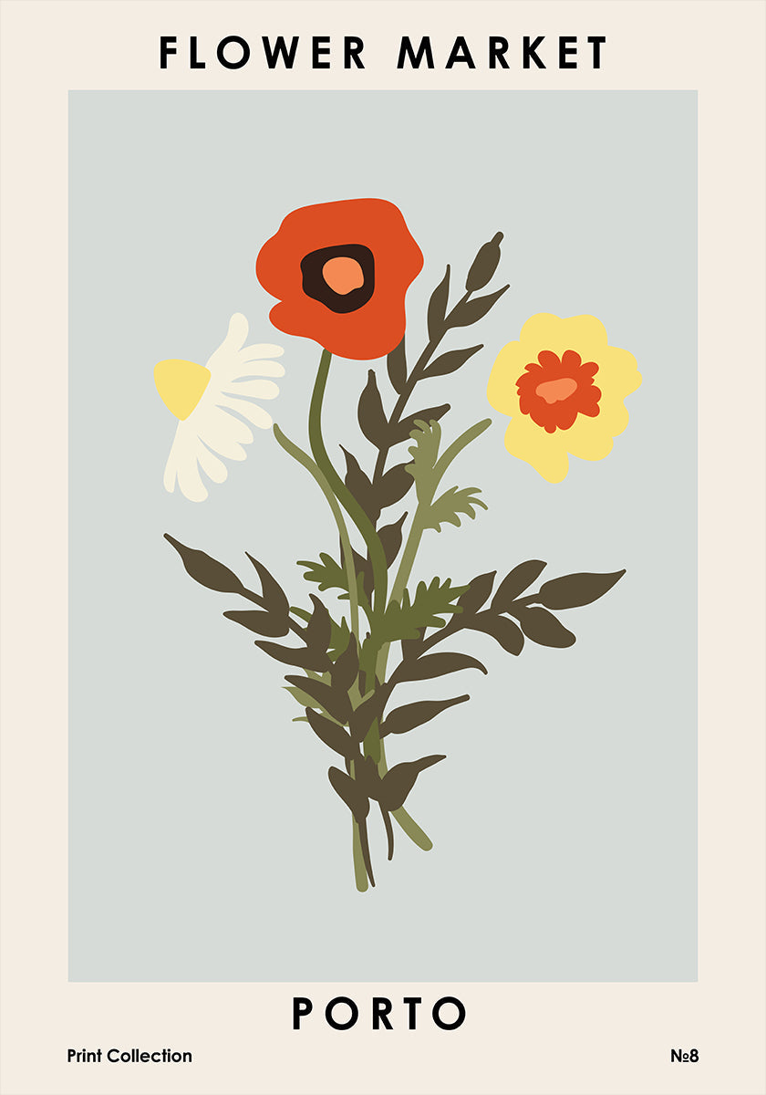 Flower Market Porto Poster