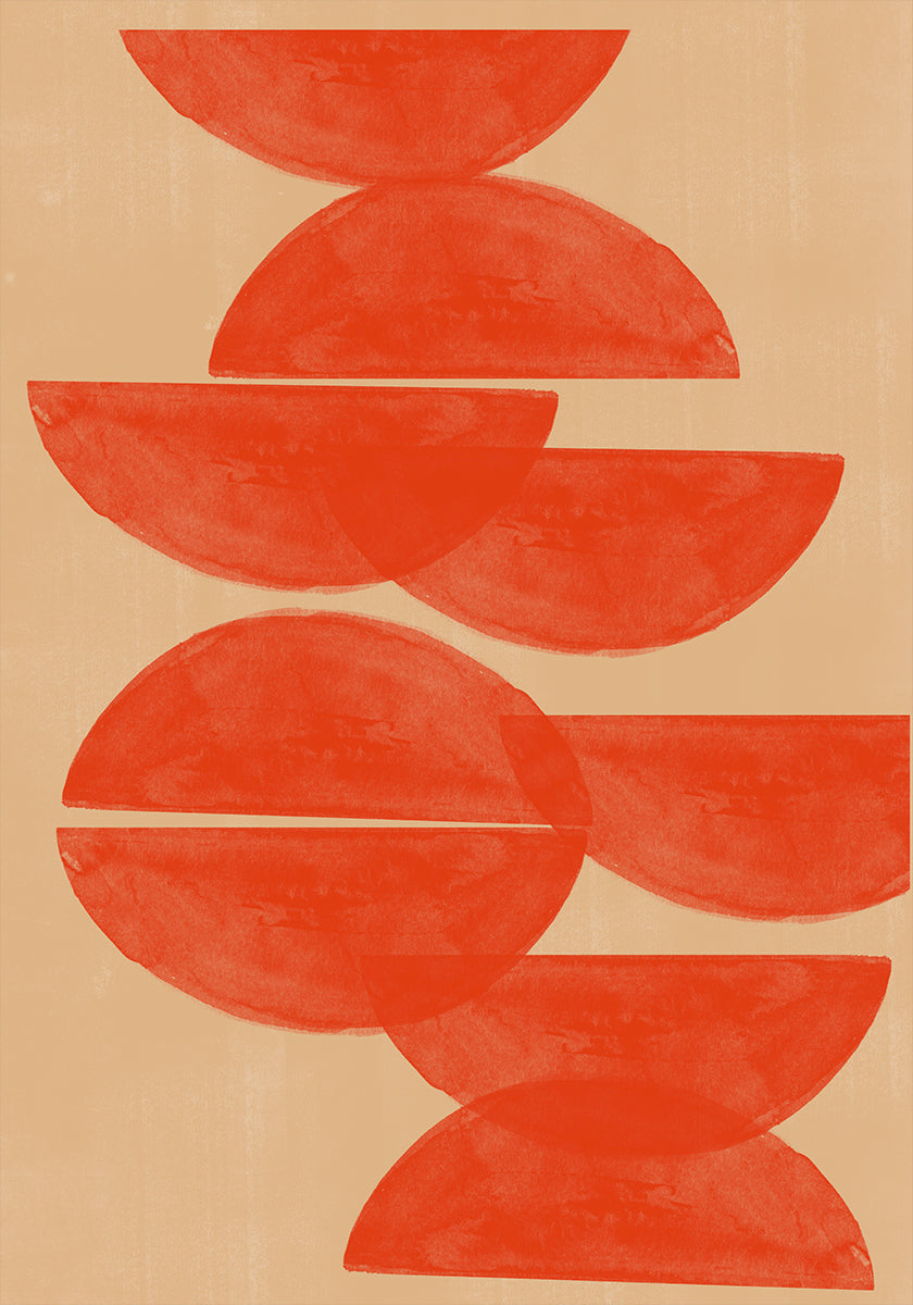 Crimson Symmetry Poster