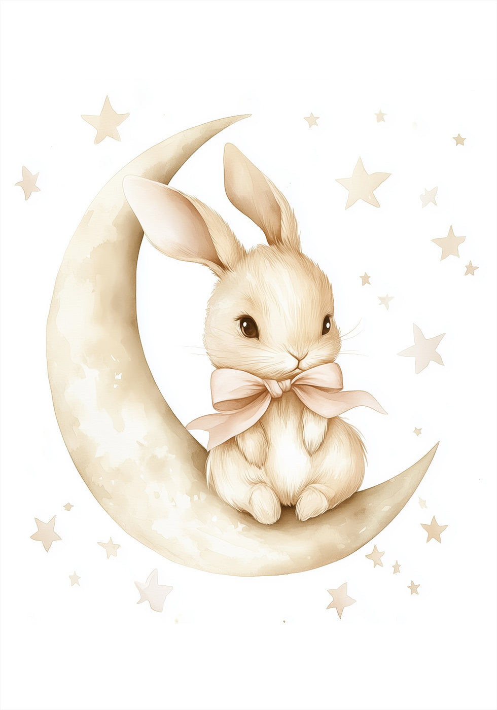 Bunny on the Moon Poster