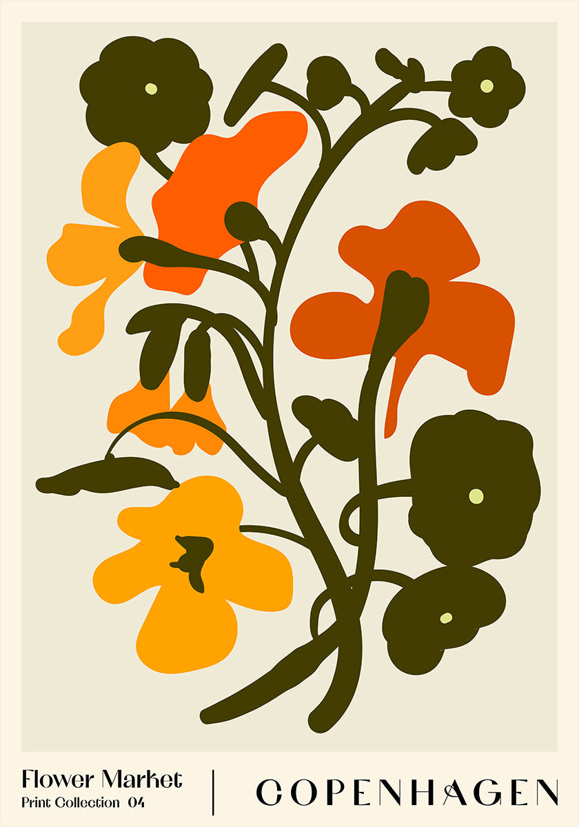 Flower Market. Copenhagen  Poster