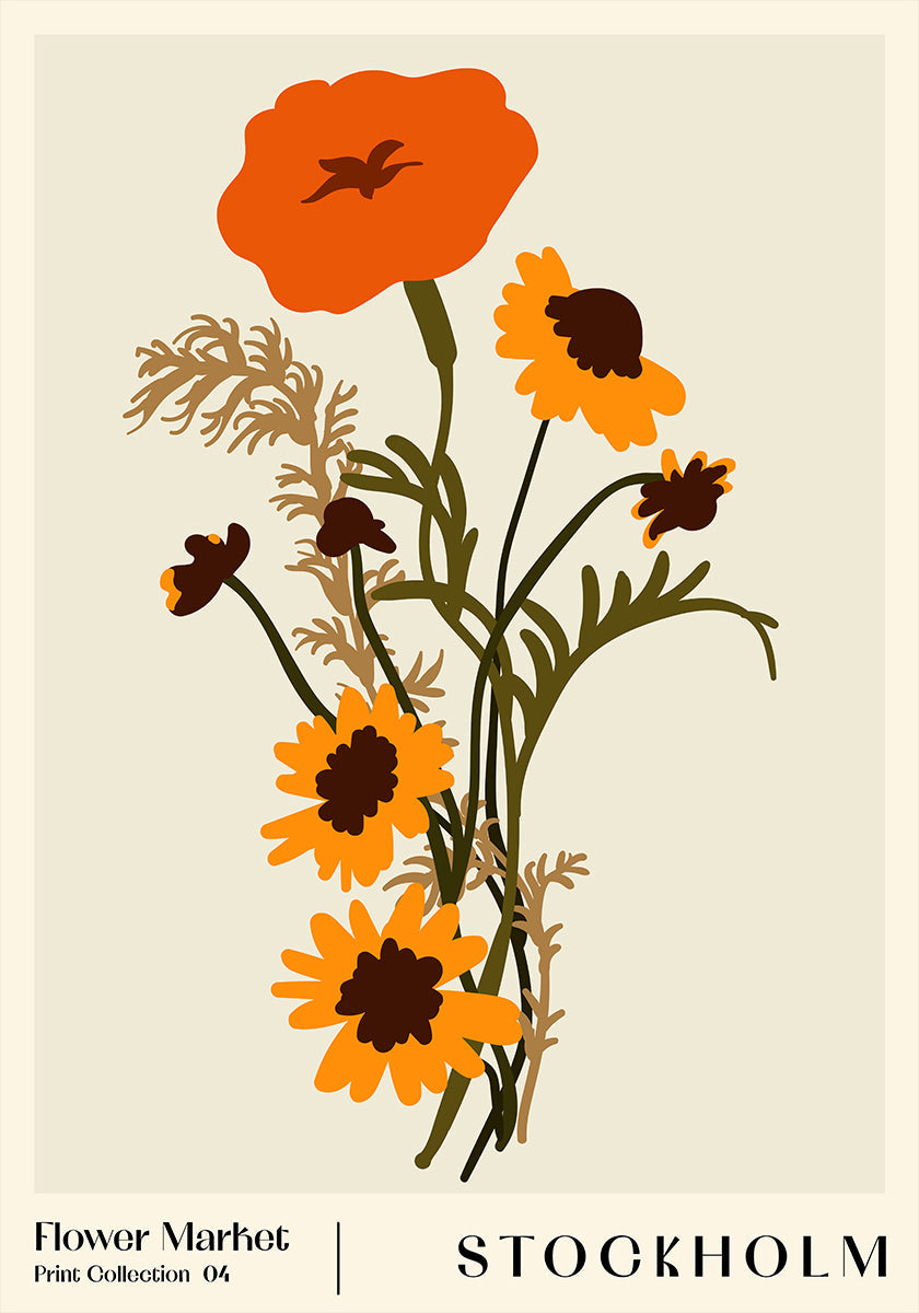 Flower Market. Stockholm Poster