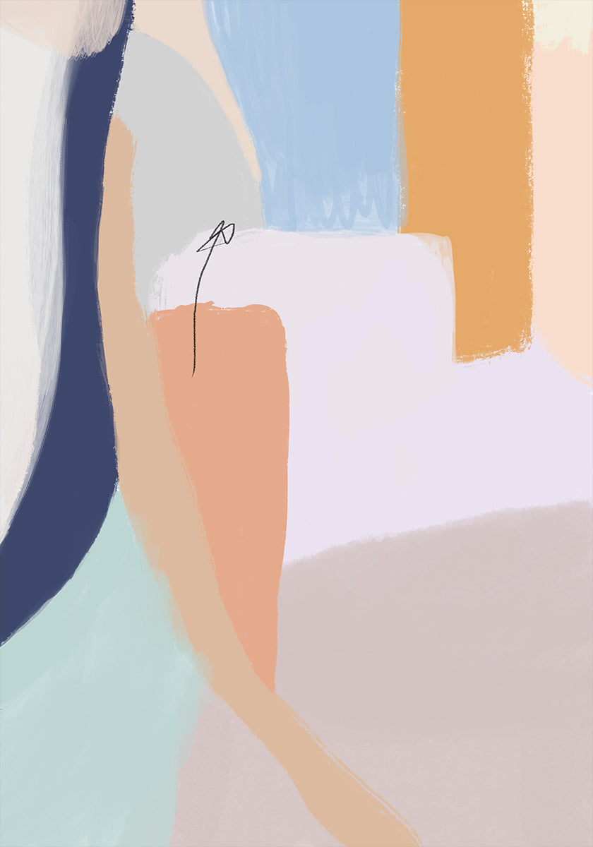 Soft Pastel Hues and Bold Brushstrokes