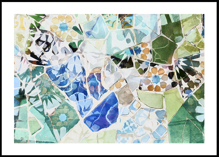 Mosaic of Barcelona 07 Poster