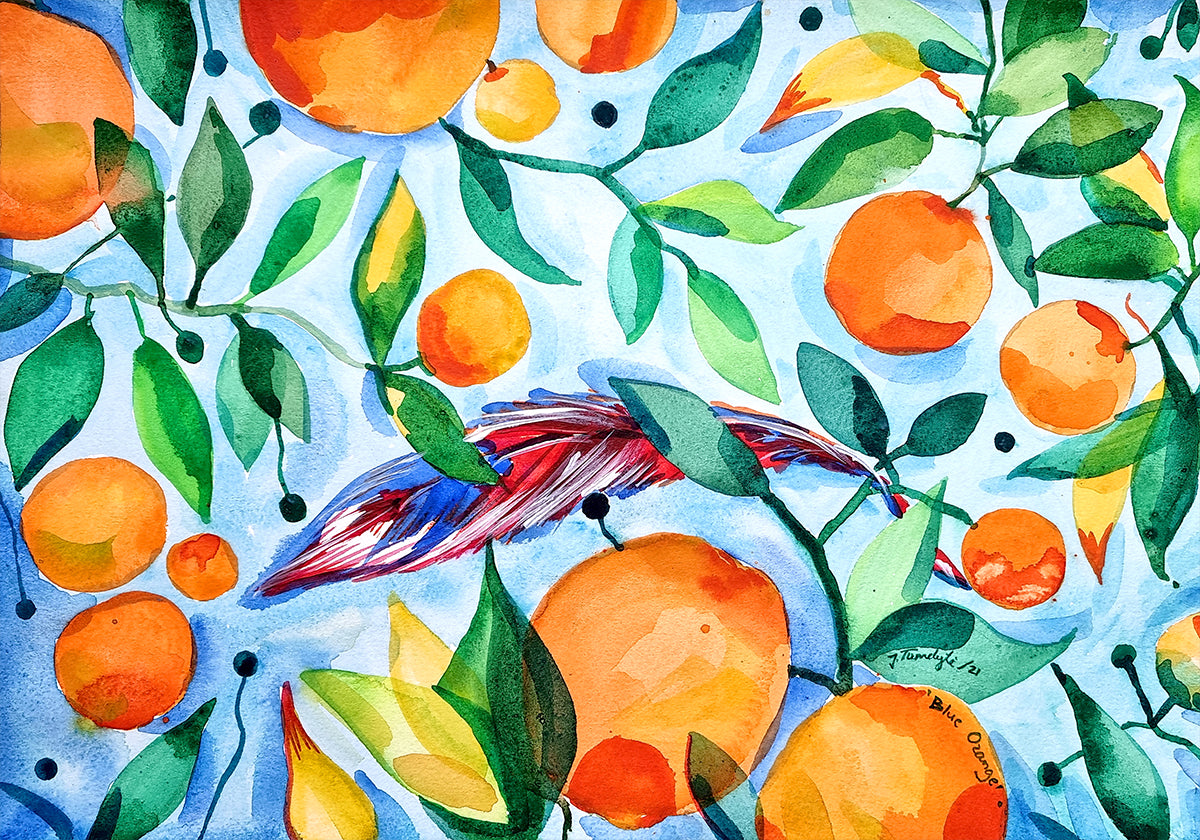 Orange Blue Poster