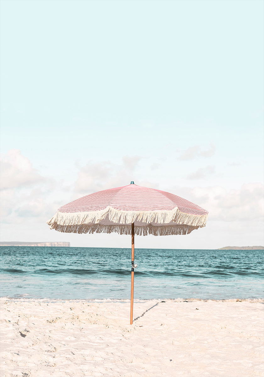 Pink Umbrella Poster