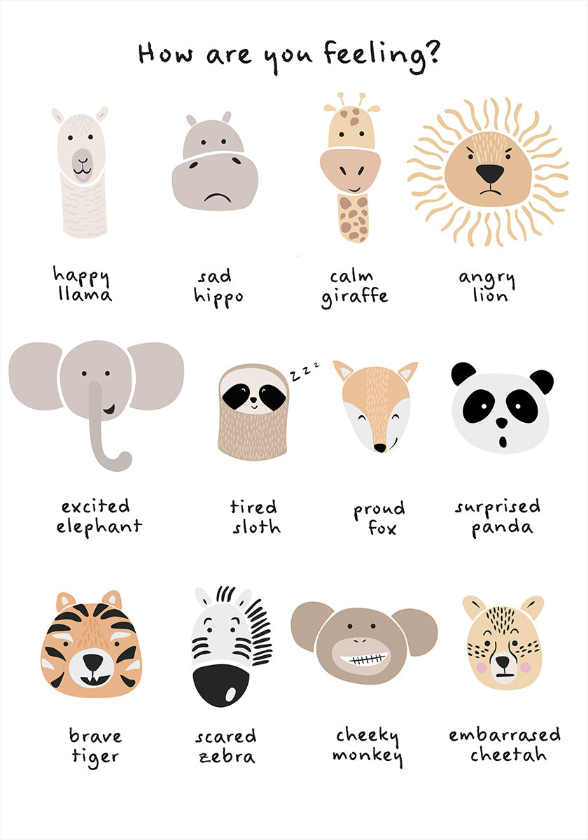 Children's calming meditation emotions print 1