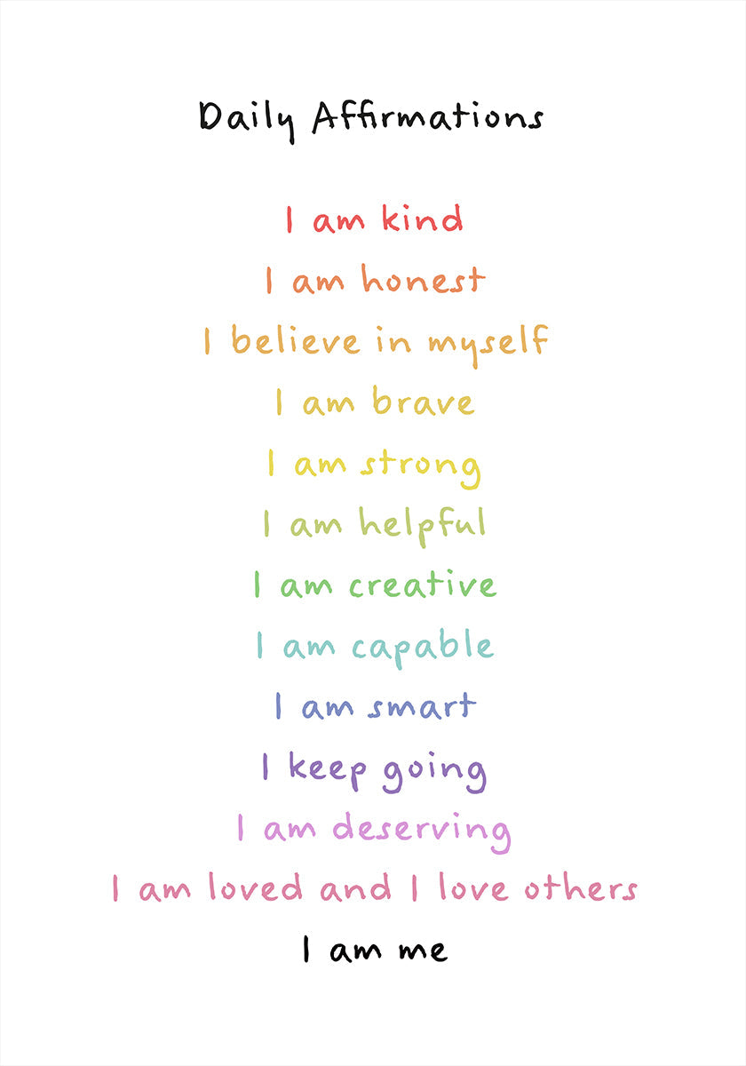 Children's affirmations emotions print 3