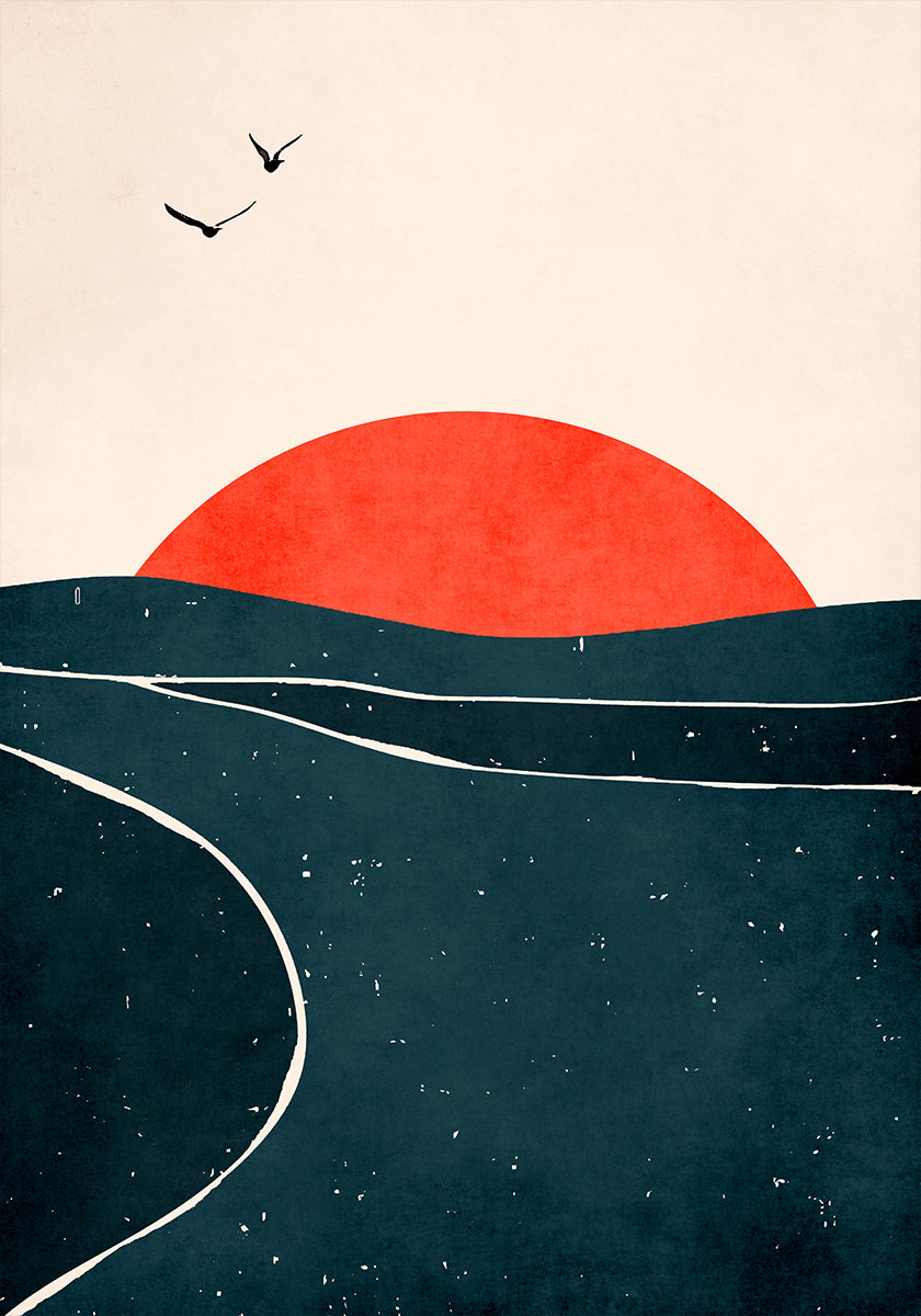 Dancing Seagulls Poster