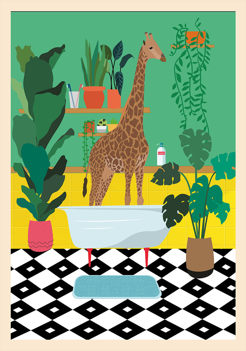 Giraffe Bathtime