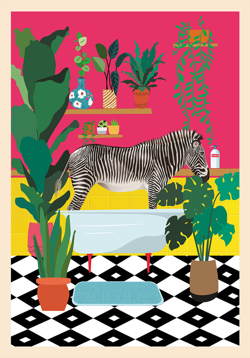 Zebra Bathtime