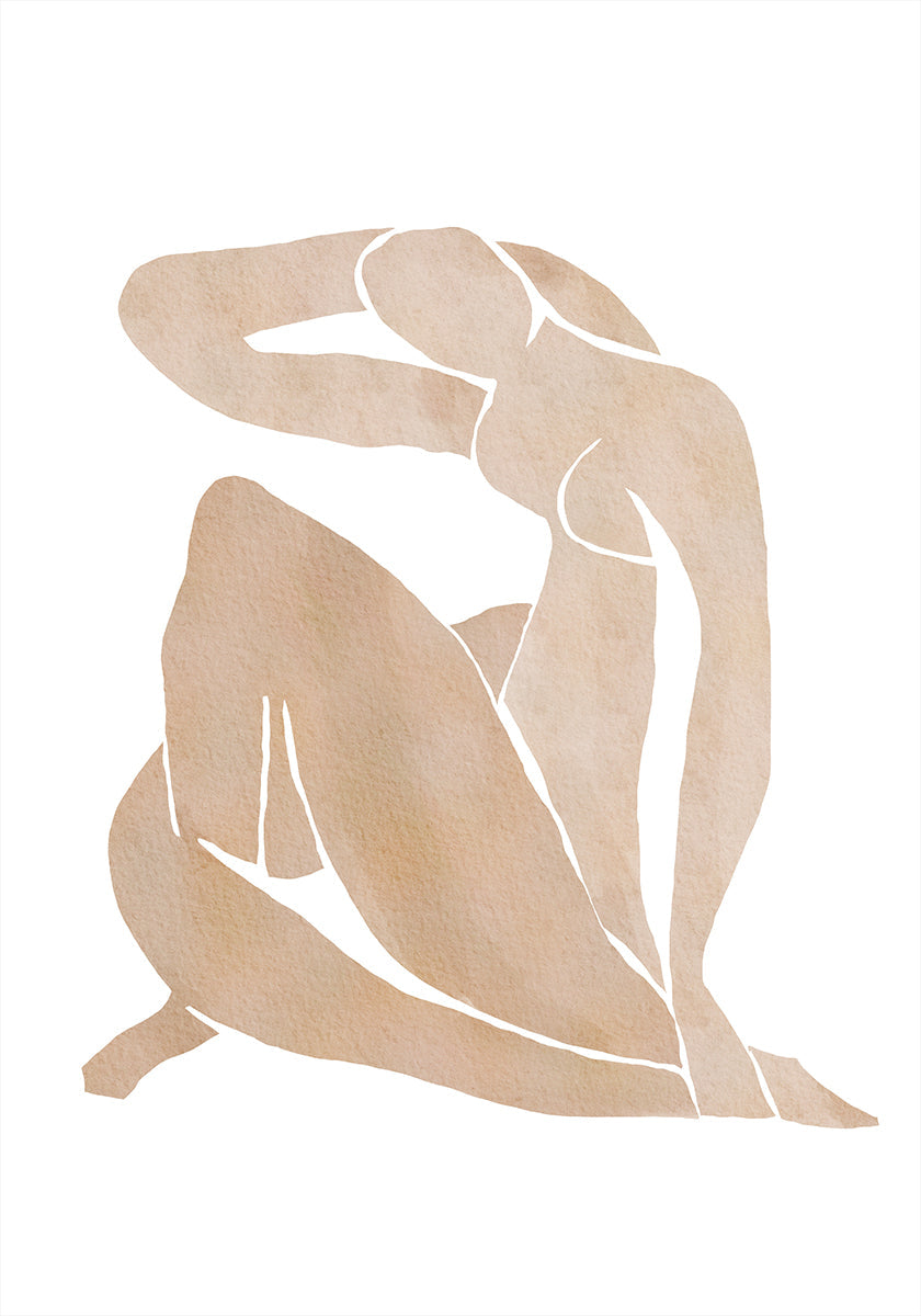 Women Shape Abstract Art Poster