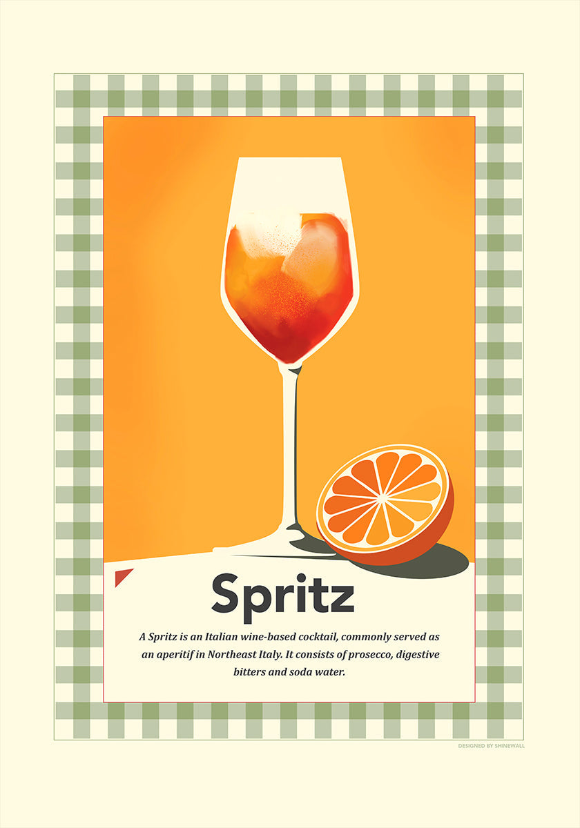 Spritz retro print Poster