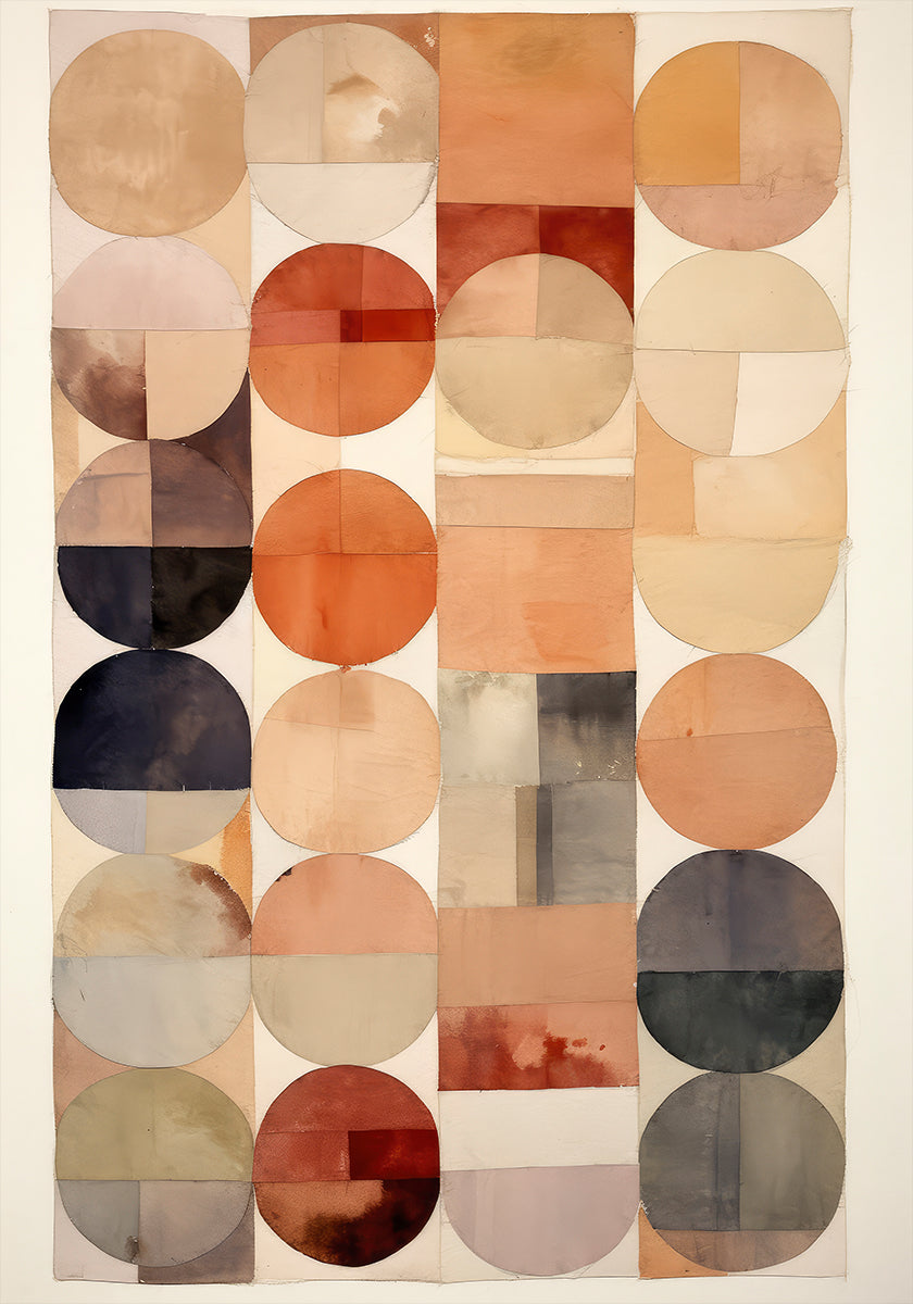 Earthy Geometric Flow Poster