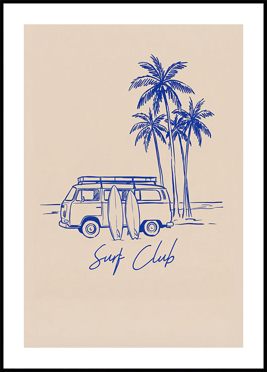 4 Freepik  Remove Surfboards Above the Van and Place Two Surf  19114 Topaz Poster