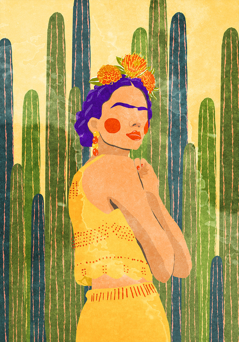 Frida and cacti